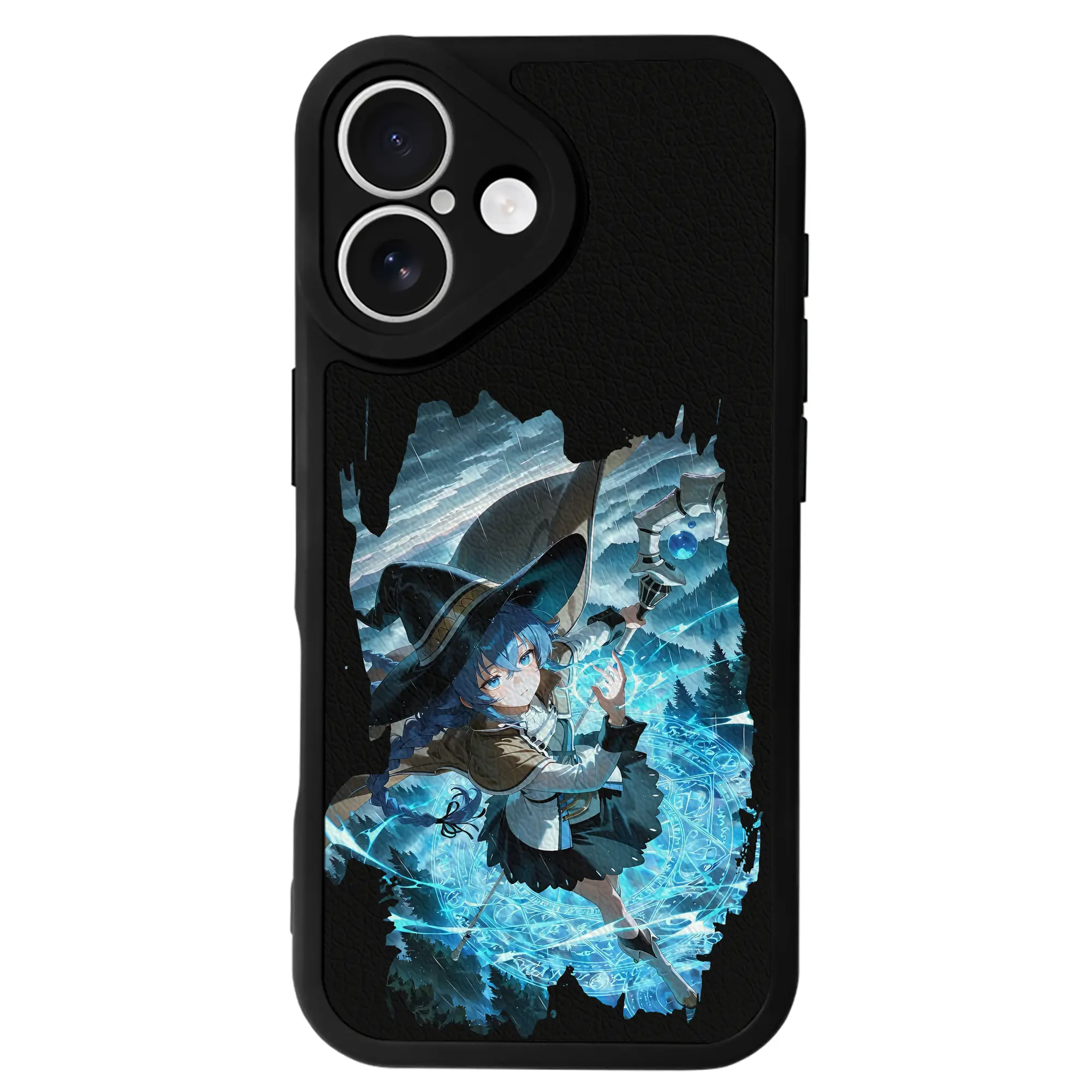 無職転生 グッズ,ロキシー・ミグルディア - IPhone 16シリーズ対応 ・ シリコンスマホケース ・ レザー調 ・ 高精度フィット ・ 耐衝撃 ・ ワイヤレス充電対応 ・ 精密カット